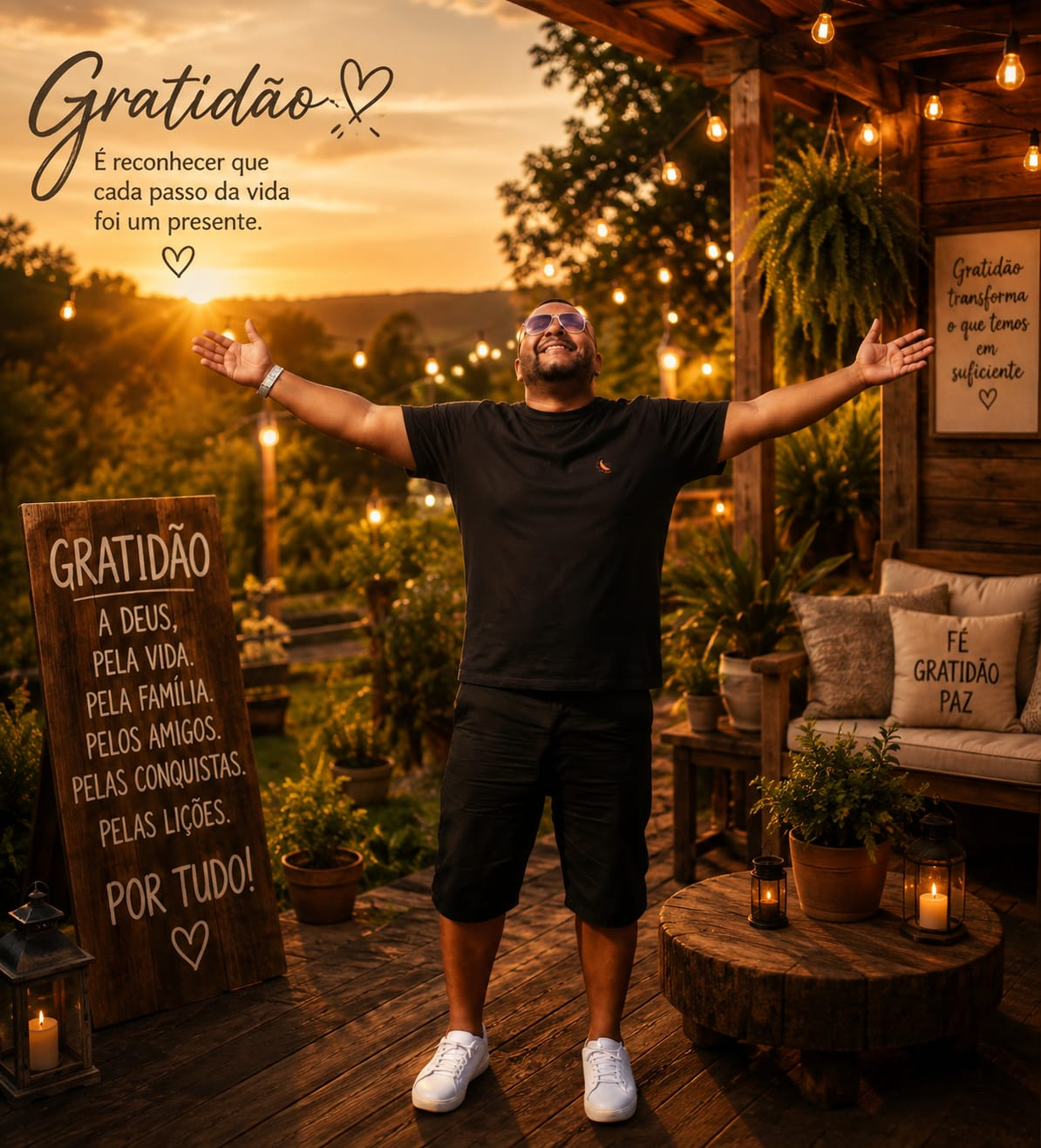 Carlinhos SP em imagem com mensagem de gratidão